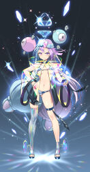 Rule 34 | 1girl, absurdres, asymmetrical hair, ball, bikini, blue hair, blush, bow-shaped hair, breasts, character hair ornament, cleavage, closed mouth, collarbone, creatures (company), full body, game freak, gen 1 pokemon, glint, gluteal fold, hair ornament, hand on own hip, highres, holding, holding ball, iono (pokemon), jacket, long hair, looking at viewer, low-tied long hair, magnemite, medium breasts, multicolored hair, navel, nintendo, pink eyes, pink hair, pokemon, pokemon sv, see-through, see-through jacket, single thighhigh, skindentation, solo, split-color hair, standing, stomach, swimsuit, terastallization, thigh strap, thighhighs, tm (hanamakisan), toeless legwear, twintails, two-tone hair, wide sleeves