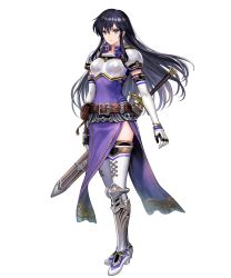 Rule 34 | armor, ayra (fire emblem), fire emblem, fire emblem heroes, full body, highres, nintendo, official art, pauldrons, pelvic curtain, shoulder armor, simple background, solo, standing, thighhighs, transparent background