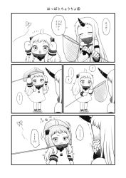 Rule 34 | !, ..., 10s, 2girls, ?, abyssal ship, ahoge, bad id, bad pixiv id, blush, bug, butterfly, claws, comic, covered mouth, covering own mouth, detached sleeves, greyscale, horns, insect, kantai collection, long hair, migu (migmig), mittens, monochrome, multiple girls, northern ocean princess, seaport princess, single horn, spoken ellipsis, spoken exclamation mark, spoken question mark, translation request, trembling, you&#039;re doing it wrong