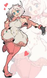 Rule 34 | 1girl, ahoge, blue eyes, blush, breasts, collar, covered navel, dress, elphelt valentine, full body, gloves, guilty gear, guilty gear strive, hairband, highres, impossible clothes, impossible dress, itsuka neru, large breasts, looking at viewer, music, open mouth, short hair, singing, smile, solo, spiked collar, spiked hairband, spikes, white hair