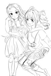 Rule 34 | 2girls, idolmaster, japanese text, minase iori, multiple girls, omotimottimotti, sketch, white background