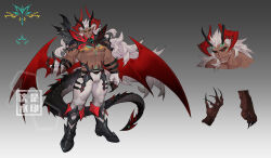 Rule 34 | 1boy, abs, absurdres, baimeme, bara, body markings, bulge, character sheet, commission, dark-skinned male, dark skin, demon boy, dragon boy, dragon horns, facial mark, glowing tattoo, highres, horns, large hands, large pectorals, long hair, looking at viewer, male focus, mature male, multiple horns, muscular, muscular male, navel, nipples, original, pants, pectorals, pointy ears, red horns, red wings, seductive smile, smile, spread wings, stomach, strongman waist, thick eyebrows, thick tail, thick thighs, thighs, tight clothes, tight pants, topless male, very long fingernails, very long hair, wings