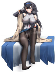 Rule 34 | 1girl, absurdres, arm warmers, blush, bra visible through clothes, breasts, commission, feet, full body, girls&#039; frontline, gloves, hair between eyes, hair flaps, hairband, high collar, highres, kaicchi, large breasts, long hair, mod3 (girls&#039; frontline), mole, mole under eye, no shoes, off shoulder, panties, panties under pantyhose, pantyhose, pleated skirt, shirt, sitting, skirt, soles, solo, steaming body, super sass (girls&#039; frontline), super sass (mod3) (girls&#039; frontline), sweat, toes, underwear, very long hair, wet, wet clothes, wet shirt, white panties
