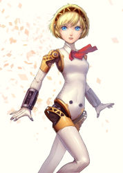 Rule 34 | 1girl, aegis (persona), android, atlus, blonde hair, blue eyes, highres, joints, jun (goodgun7), persona, persona 3, robot joints, short hair, solo