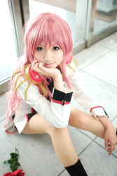 Rule 34 | cosplay, highres, photo (medium), pink hair, saya (cosplayer), shoujo kakumei utena, tenjou utena, uniform