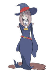 Rule 34 | 10s, 1girl, dress, hair over one eye, hat, highres, little witch academia, sucy manbavaran, witch, witch hat