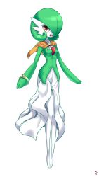 Rule 34 | 1girl, artist name, bracelet, breasts, capelet, collarbone, colored skin, creatures (company), female focus, full body, game freak, gardevoir, gen 3 pokemon, green hair, green skin, hair over one eye, highres, jewelry, junjie-oyan, looking at viewer, medium breasts, mega pokemon, mega stone, multicolored skin, nintendo, open mouth, orange capelet, outstretched arms, pokemon, pokemon (creature), red eyes, red ribbon, ribbon, short hair, signature, smile, solo, standing, teeth, tongue, transparent background, two-tone skin, white skin