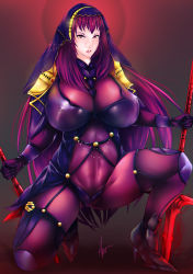 Rule 34 | bad id, bad pixiv id, breasts, buto ijo, fate/grand order, fate (series), highres, large breasts, scathach (fate), solo