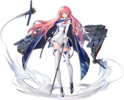 Rule 34 | 1girl, aircraft, airplane, artist request, azur lane, blue cape, boots, breasts, cape, closed mouth, commentary request, dress, eagle union (emblem), expressionless, f6f hellcat, flight deck, floating hair, full body, gloves, hair ornament, high collar, highres, holding, holding staff, large breasts, long hair, long sleeves, multicolored clothes, multicolored dress, official art, partially fingerless gloves, pink eyes, pink hair, princeton (azur lane), rigging, rudder footwear, sidelocks, skindentation, solo, staff, standing, thigh boots, thighhighs, thighhighs under boots, thighs, transparent background, white dress, white footwear, white gloves