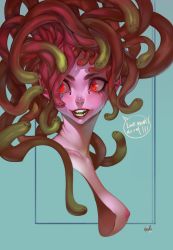 Rule 34 | 1girl, highres, medusa, monster girl, snake, solo, tagme