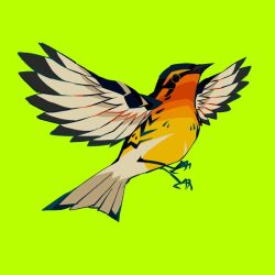 animal bird eda finch flying full_body green_background no_humans original simple_background