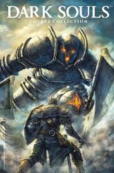 Rule 34 | 2boys, absurdres, armor, axe, battle, battle axe, breastplate, character request, cover, cover page, dark souls (series), faulds, fighting stance, full armor, full body, gauntlets, gloves, glowing, glowing eyes, glowing mouth, greaves, helmet, highres, holding, holding shield, holding sword, holding weapon, knight, armored boots, multiple boys, official art, pauldrons, shield, shoulder armor, size difference, standing, sword, weapon, yellow eyes