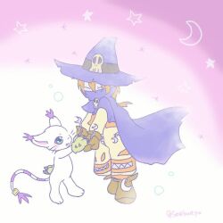 Rule 34 | animal ears, cat, cat ears, digimon, digimon (creature), gloves, hat, holy ring, jewelry, ring, skull, tail, tailmon, wizard, wizard hat, wizarmon