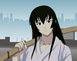 Rule 34 | aoyama tsuruko, bamboo, black hair, kendo, long hair, love hina, samurai, sword, tagme, weapon