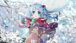Rule 34 | 1girl, :d, aqua eyes, blue hair, blush, holding hands, hatsune miku, highres, mariwai (marireroy), open mouth, pov, smile, snow, solo focus, twintails, vocaloid