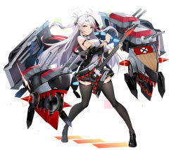Rule 34 | 1girl, admiral hipper (azur lane), admiral hipper (azur lane) (cosplay), admiral hipper (muse) (azur lane), antenna hair, azur lane, bare shoulders, black footwear, black jacket, black skirt, black thighhighs, breasts, brown eyes, collared shirt, cosplay, cross, floating hair, full body, guitar, holding, holding instrument, idol, instrument, iron cross, jacket, large breasts, loafers, long hair, long sleeves, looking at viewer, luse maonang, machinery, miniskirt, mole, mole on breast, multicolored hair, necktie, off-shoulder jacket, off shoulder, open mouth, pleated skirt, prinz eugen (azur lane), red hair, shirt, shoes, simple background, skirt, sleeveless, sleeveless shirt, solo, standing, streaked hair, swept bangs, thighhighs, turret, two side up, very long hair, white background, white shirt, zettai ryouiki
