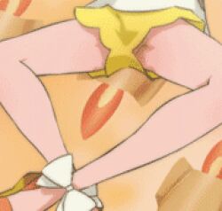 Rule 34 | 1girl, animated, animated gif, ass shake, between legs, dancing, haruyama kazunori, head out of frame, legs, lower body, lowres, mahou girls precure!, oomori yuuko, precure, shorts, solo, thigh gap