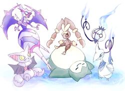 Rule 34 | black eyes, blue eyes, chandelure, claws, closed mouth, colored sclera, creatures (company), fangs, fire, fireblast, floating, frown, game freak, gen 2 pokemon, gen 4 pokemon, gen 5 pokemon, gen 7 pokemon, gliscor, lopunny, lying, mega lopunny, mega pokemon, naganadel, nintendo, no humans, on back, open mouth, pokemon, pokemon (creature), purple fire, rabbit, red eyes, simple background, sitting, skarmory, smile, tail, talons, ultra beast, white background, wings, yellow eyes, yellow sclera