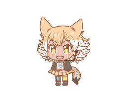 Rule 34 | 1girl, blonde hair, coyote (kemono friends), coyote girl, ef63 11, kemono friends, kemono friends pavilion, kemono friends v project, looking at viewer, microphone, short hair, simple background, solo, tail, virtual youtuber, yellow eyes