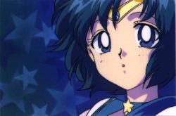 Rule 34 | 1990s (style), :o, bishoujo senshi sailor moon, blue eyes, blue hair, mizuno ami, official art, retro artstyle, sailor mercury, tamegai katsumi, toei animation