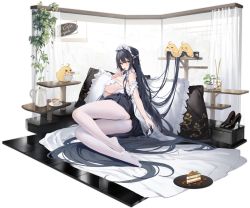 Rule 34 | 1girl, absurdly long hair, azur lane, black footwear, blue hair, breasts, brushing hair, cake, cake slice, cellphone, comb, cup, dark blue hair, food, green eyes, hair between eyes, hand up, high heels, highres, holding, holding comb, indomitable (azur lane), indomitable (ms. motivationless maid) (azur lane), kincora, large breasts, light blush, long hair, looking at viewer, maid headdress, manjuu (azur lane), official alternate costume, official art, open mouth, pantyhose, phone, pillow, plant, plate, potted plant, saucer, shoes, unworn shoes, sitting, skirt, smartphone, solo, teacup, tongue, tongue out, transparent background, underboob, very long hair, white pantyhose