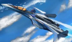 Rule 34 | 10s, aircraft, airplane, canards, cloud, contrail, day, flying, i.t.o daynamics, macross, macross delta, mecha, realistic, robot, science fiction, variable fighter, vehicle focus, vf-31, vf-31j
