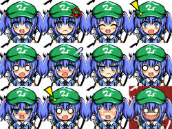 Rule 34 | + +, 1girl, ^ ^, anger vein, bad id, bad pixiv id, blue eyes, blue hair, blush, bow, closed eyes, expressions, closed eyes, female focus, hair bow, hat, heavy breathing, kawashiro nitori, kisaragi zwei, nichori, o o, open mouth, screwdriver, smile, sweatdrop, tears, touhou, twintails, two side up, wrench