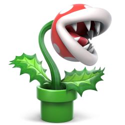 Rule 34 | 3d, absurdres, alternate color, full body, highres, huge filesize, leaf, mario (series), nintendo, no eyes, no humans, official art, open mouth, piranha plant, plant, polka dot, potted plant, sharp teeth, simple background, solo, super mario bros. 1, super smash bros., teeth, tongue, transparent background, warp pipe