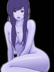 Rule 34 | ao oni, artist request, blue hair, blue skin, colored skin, dual persona, gender request, genderswap, lowres, monster girl, nude, the oni (ao oni)