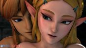 Rule 34 | 1boy, 1girl, 3d, animated, ass, assisted exposure, blonde hair, bouncing breasts, breasts, buttjob, couple, holding hands, huge ass, interior, jiggle, link, long hair, medium breasts, nintendo, nipples, nude, pointy ears, princess zelda, sex, sound, source filmmaker (medium), the legend of zelda, the legend of zelda: breath of the wild, uncensored, video, woozysfm