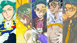 Rule 34 | 1boy, artist request, code geass, green hair, jeremiah gottwald, male focus, manly, multiple persona, orange eyes, solo, source request