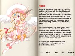 Rule 34 | angel wings, archery, arrow (projectile), bow (weapon), breasts, cleavage, cupid (mon-musu quest!), elbow gloves, gloves, heart, heart-shaped pupils, long hair, mon-musu quest!, pointy ears, symbol-shaped pupils, thighhighs, translated, very long hair, weapon, wings