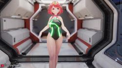 Rule 34 | 1girl, 3d, animated, ass, ass expansion, bouncing ass, bouncing breasts, breast expansion, breasts, competition swimsuit, curvy, curvylonix, huge breasts, indoors, jiggle, large breasts, nail polish, nipples, one-piece swimsuit, pink hair, pink nails, pyra (xenoblade), swimsuit, thick thighs, thighs, video, xenoblade chronicles (series), xenoblade chronicles 2