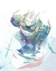 Rule 34 | 1boy, drift (transformers), highres, image sample, male focus, robot, science fiction, snow, solo, sword, transformers, weapon, yamaishi