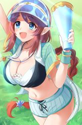Rule 34 | 1girl, blue eyes, breasts, brown hair, highres, large breasts, misato (princess connect!), princess connect!, swimsuit, tagme, yamabuki0