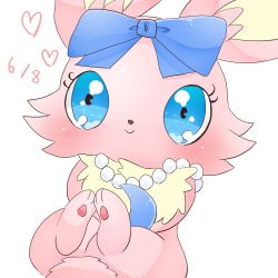 Rule 34 | artist request, blue eyes, rabbit, character request, furry, hair ribbon, jewelpet