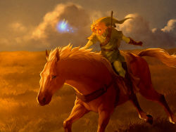 Rule 34 | 1boy, bad id, bad pixiv id, blonde hair, blue eyes, epona, gloves, green shirt, hat, horse, link, male focus, navi, nintendo, om (carbohydratism), pointy ears, riding, shirt, smile, solo, sword, the legend of zelda, the legend of zelda: ocarina of time, tunic, weapon