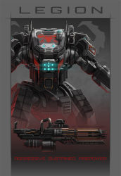 Rule 34 | a motorcycle with teeth, blue eyes, character name, commentary, english commentary, english text, extra eyes, glowing, glowing eyes, highres, legion (titanfall 2), looking at viewer, mecha, no humans, robot, science fiction, solo, titanfall (series), titanfall 2