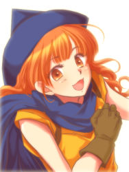 Rule 34 | alena (dq4), bad id, bad pixiv id, cape, caryo, chunsoft, dragon quest, dragon quest iv, enix, gloves, hat, nanashino, open mouth, red eyes, red hair, solo