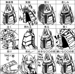 Rule 34 | 1girl, ahoge, aura, blood, chain, chibi, chinese text, empty eyes, english text, engrish text, expressions, frostmourne, gender request, genderswap, glowing, glowing eyes, greyscale, helmet, horns, jewelry, kel&#039;thuzad, laughing, lich king, monochrome, multiple views, nefarian, personification, ranguage, skull, tears, warcraft, wavy mouth, world of warcraft