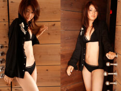 Rule 34 | bikini, open clothes, open shirt, photo (medium), shirt, swimsuit, takagawa hanako