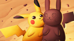 Rule 34 | chocolate, commentary, creature, creatures (company), english commentary, game freak, gen 1 pokemon, highres, marik bentusi, nintendo, no humans, pikachu, pokemon, pokemon (creature), sculpture, tongue, tongue out