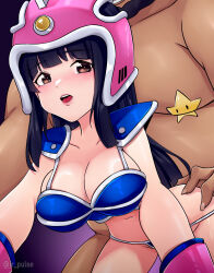 Rule 34 | black hair, blush, breasts, cheating (relationship), chi-chi (dragon ball), dragon ball, highres, incest, jrpulse, large breasts, sex