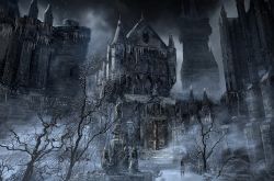 Rule 34 | androgynous, bloodborne, building, castle, from software, gender request, highres, hunter (bloodborne), icicle, nature, outdoors, plant, sky, snow, solo, statue