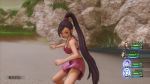 Rule 34 | 3d, animated, ass, breasts, dragon quest, dragon quest xi, fighting, heart, high ponytail, hip attack, large breasts, martina (dq11), midriff, navel, ponytail, swimsuit, very long hair, video, video