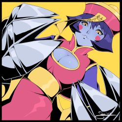 Rule 34 | 1girl, breasts, capcom, cleavage, highres, its just suppi, large breasts, lei lei, looking at viewer, vampire (game)