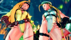 Rule 34 | 2girls, 3d, absurdres, alternate color, alternate costume, alternate hairstyle, antenna hair, bare shoulders, blonde hair, blue eyes, braid, breasts, cameltoe, cammy white, covered navel, curvy, gloves, hand on own hip, hat, highleg, highleg leotard, highres, leotard, lips, long hair, looking at another, medium breasts, multiple girls, multiple persona, official alternate costume, ryona, screencap, shiny clothes, smile, street fighter, street fighter v, thighs, third-party edit, thong leotard, twin braids, very long hair, white leotard, wide hips