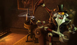 Rule 34 | cho&#039;gath, drinking, hat, league of legends, monster, smoking, top hat