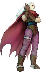 Rule 34 | 1990s (style), 1boy, boots, cape, chrono (series), chrono trigger, codpiece, gloves, hakuga (haru-akira), long hair, magus (chrono trigger), male focus, red eyes, retro artstyle, simple background, solo, white background, white hair
