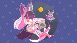 1girl animal_ears bat_ears bat_girl bat_wings brown_long-eared_bat_(kemono_friends) extra_ears highres kemono_friends kemono_friends_v_project tsukuurufuru virtual_youtuber wings